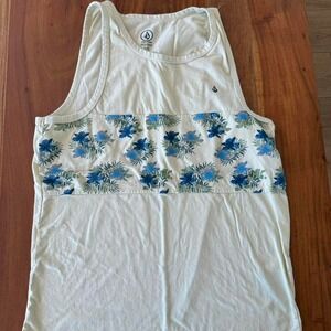 Volcom white and blue tank top Size L